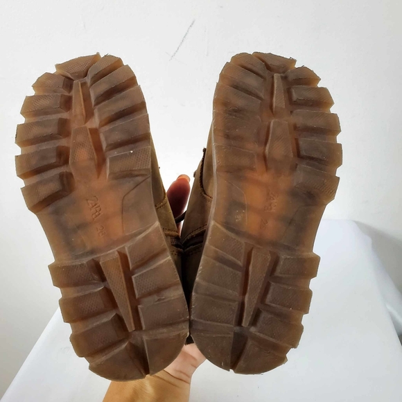 Zara Brown Real Leather Toddler Boots Size 26EUR - Picture 7 of 10